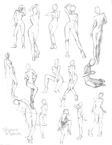 393x509 Female Manga Art Drawings, Art Reference And Drawings - Human Poses Drawing