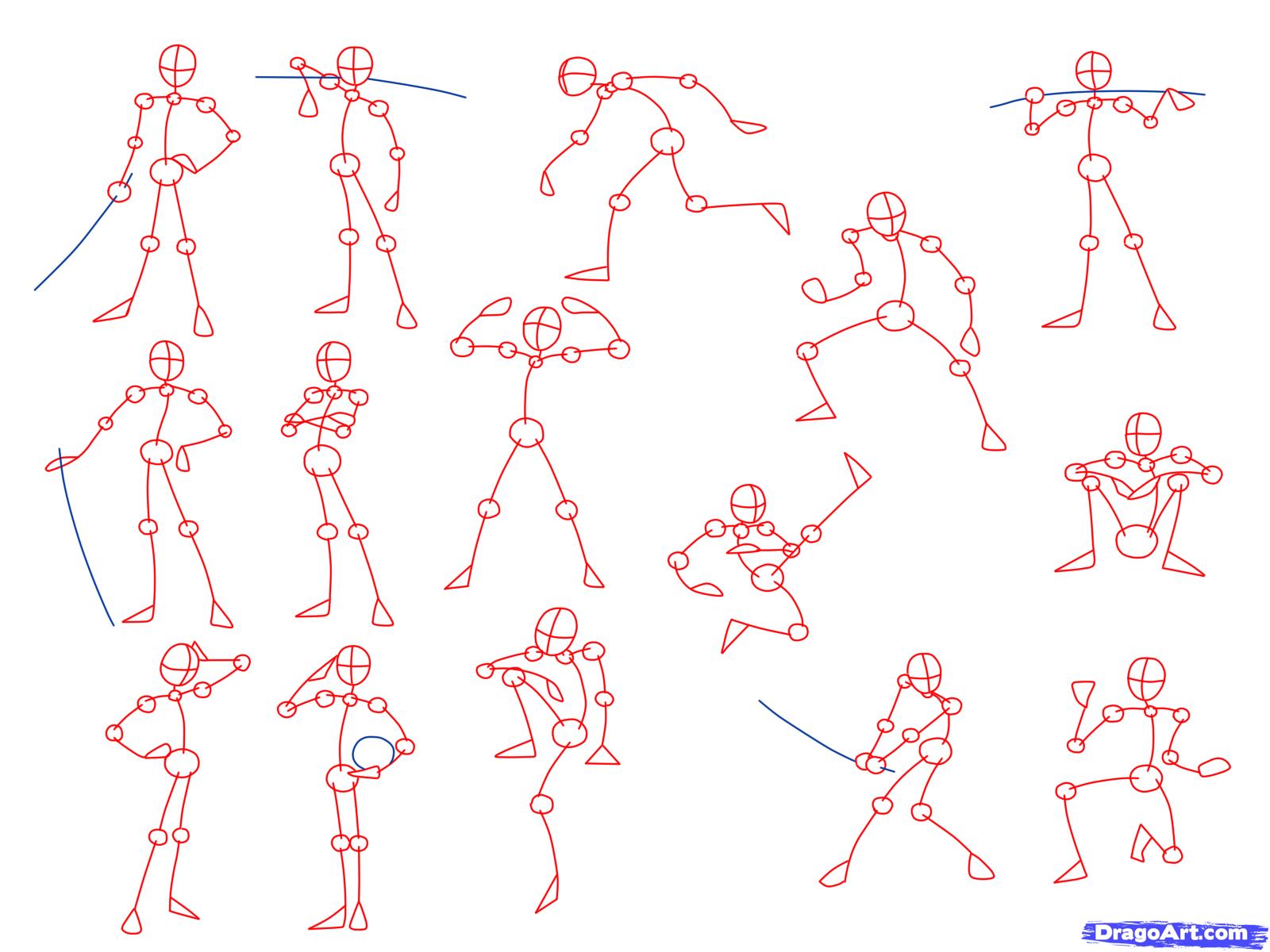 1600x1200 How To Draw Anime Poses, Step - Human Poses Drawing