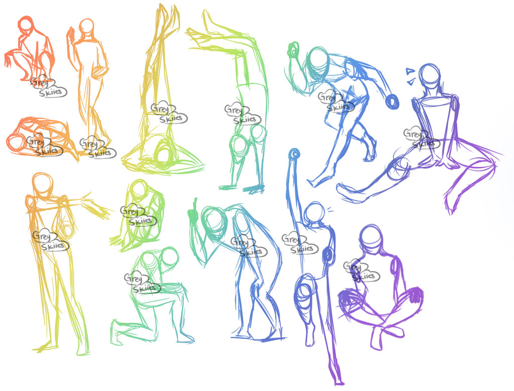 1024x778 Human Poses Sketch Practice Ftu - Human Poses Drawing