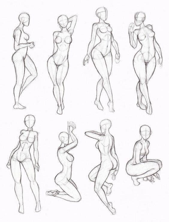 564x742 Para Dibujar Una Personaa Anime Tutorial - Human Poses Drawing