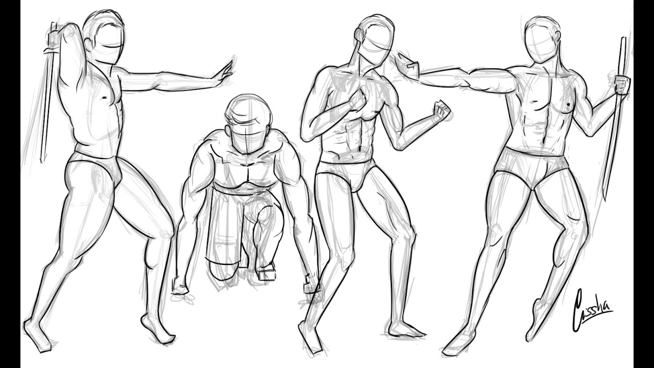1280x720 Day - Human Poses Drawing