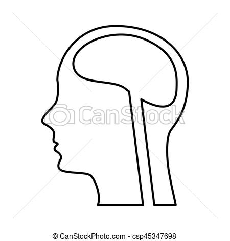 450x470 Human Profile With Medical Icon Vector Illustration Design - Human Profile Drawing