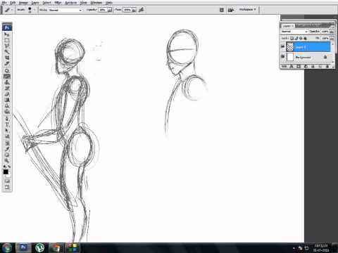 480x360 Photoshop How To Draw Human Profile Body Anatomy - Human Profile Drawing