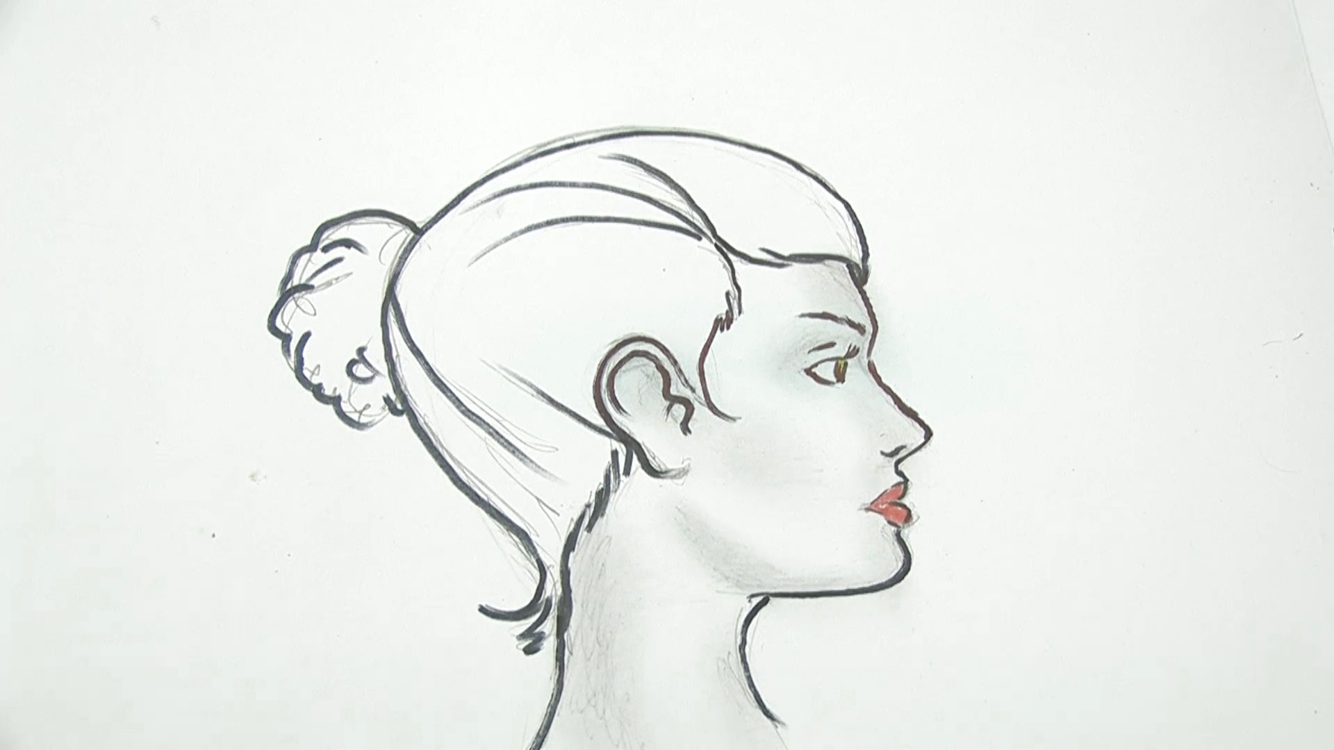 1920x1080 How To Draw A Laughing Face Profile - Human Profile Drawing