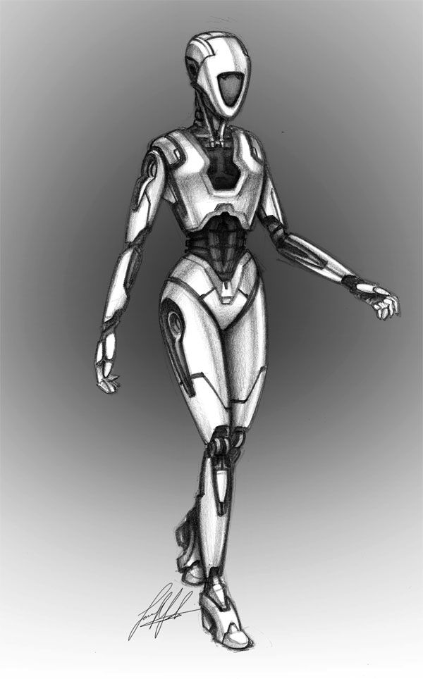 Human Robot Drawing At Paintingvalley Com Explore Collection Of