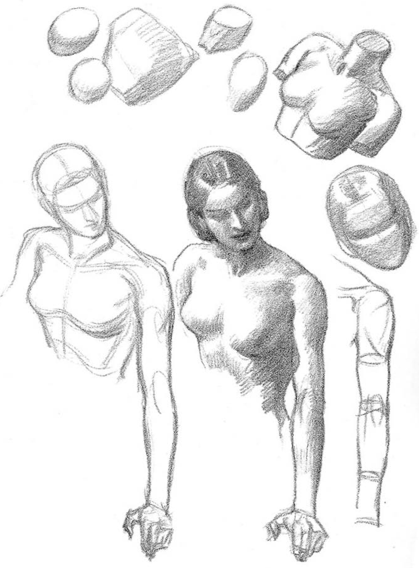 1400x1898 How To Shade And Add Light To Complex Forms, Shapes And Objects - Human Shadow Drawing