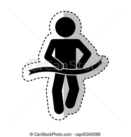450x470 Figure Human Silhouette Running Vector Illustration Design - Human Silhouette Drawing