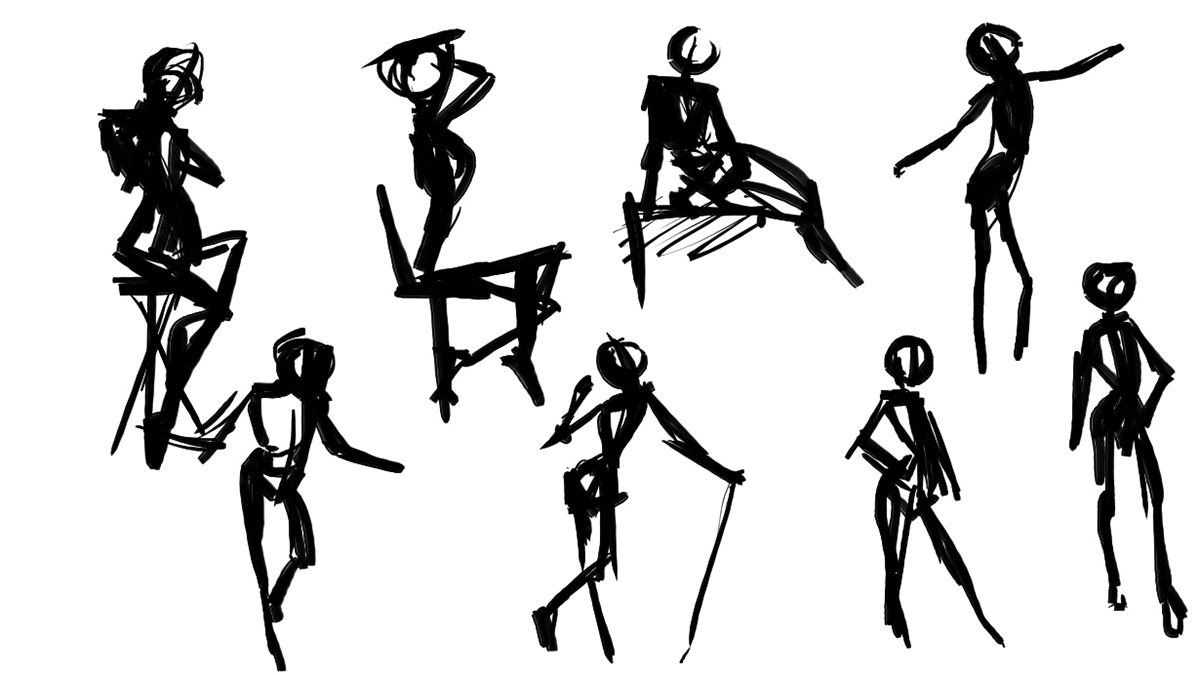 1200x675 Studying The Human Figure On Behance - Human Silhouette Drawing