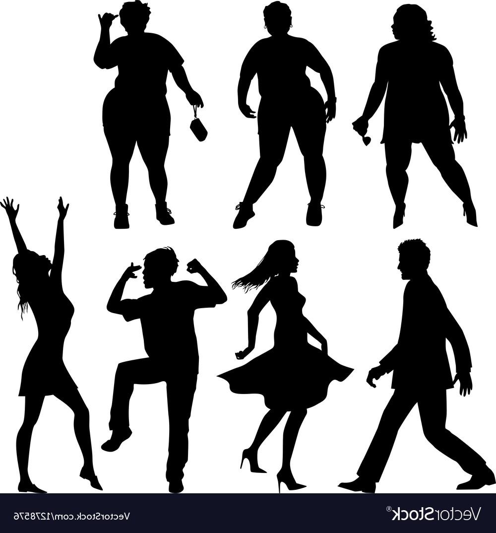 1000x1074 Best Dancing People Few Human Silhouettes Vector Drawing - Human Silhouette Drawing