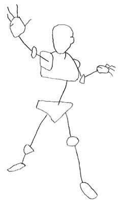 242x400 how to draw the human figure - Human Stick Figure Drawing