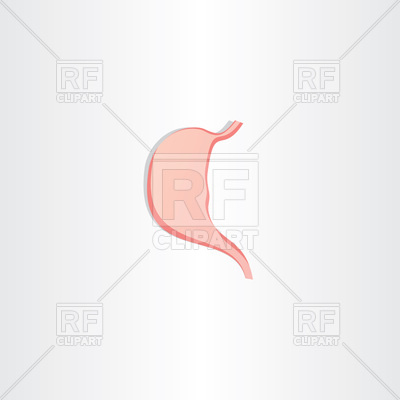 400x400 human stomach icon vector image of signs, symbols, maps - Human Stomach Drawing