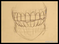 200x151 How To Draw Teeth Mouths And The Human Face Drawing Tutorials - Human Teeth Drawing