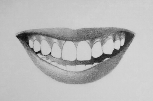 532x354 How To Draw Teeth And Lips Easy Steps Rapidfireart - Human Teeth Drawing