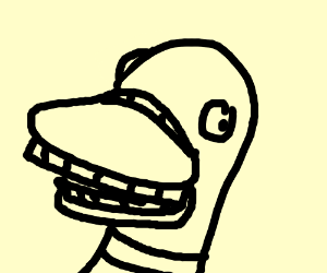300x250 Duck With Human Teeth Drawing - Human Teeth Drawing