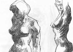 300x216 figure drawing how to draw human body, torso with lesson - Human Torso Drawing