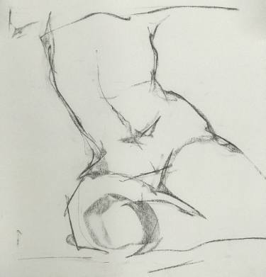 375x391 Abstracted Torso Drawing - Human Torso Drawing