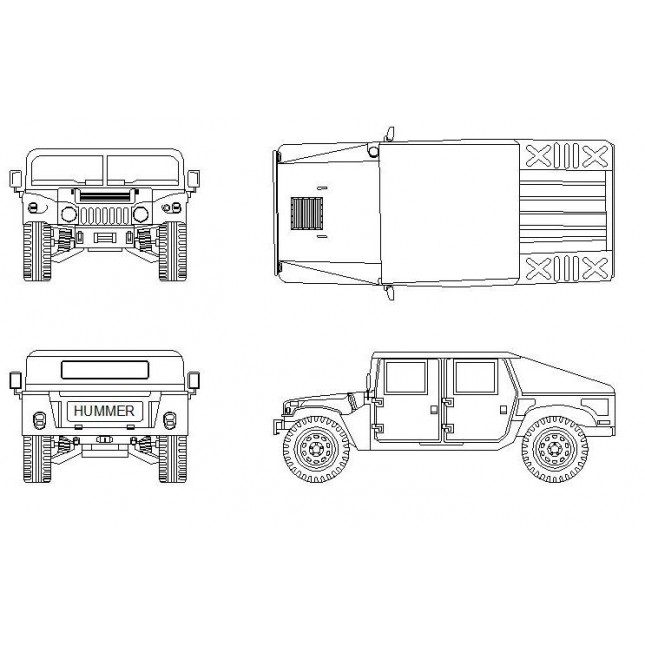 Hummer h1 чертеж