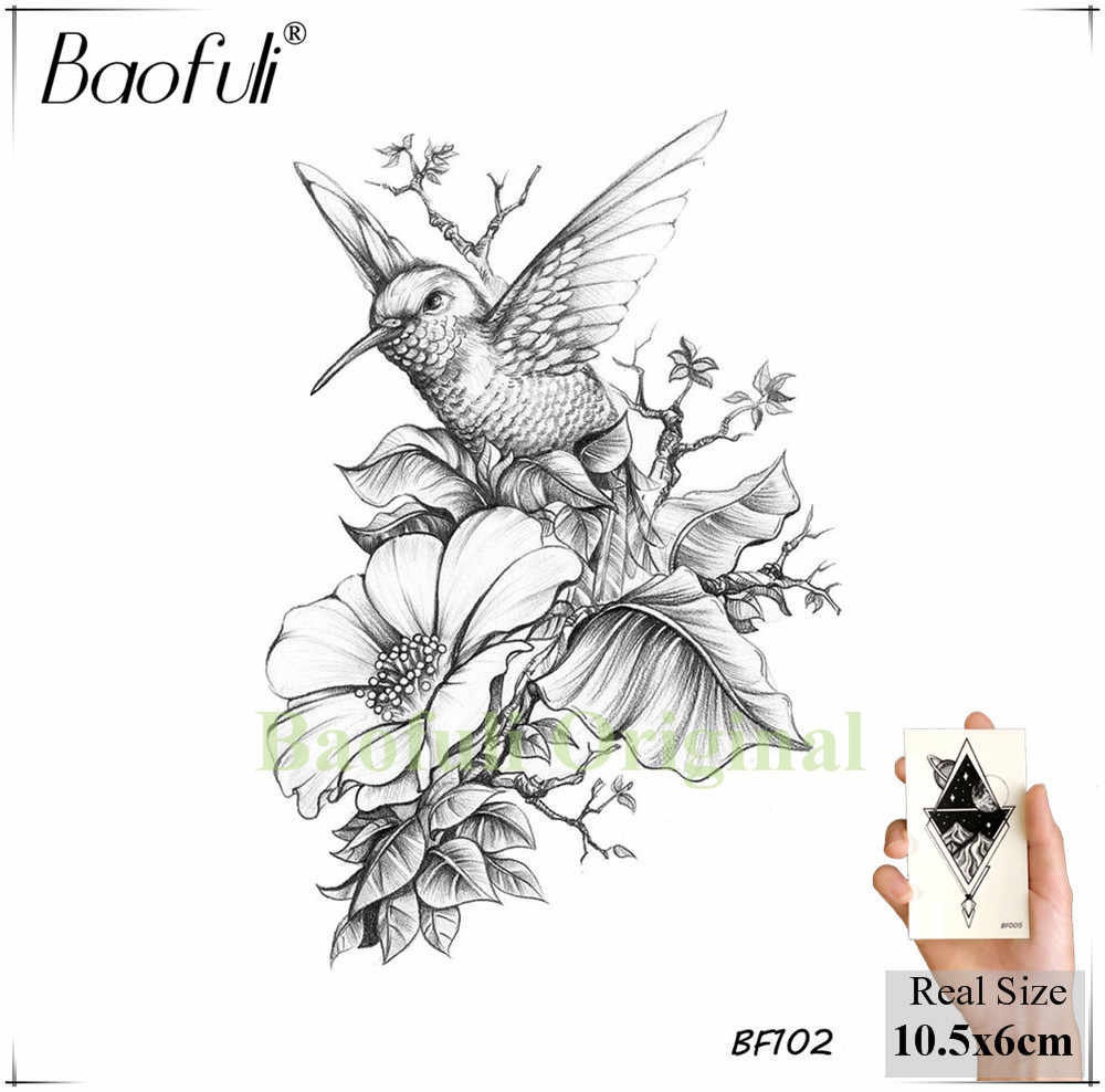 1000x988 Detail Feedback Questions About Baofuli Hummingbird Petal Leaves - Hummingbird Flower Drawing