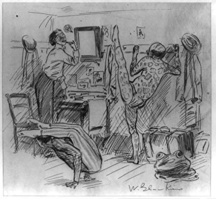 425x391 Photograph The Human Lizard And The Human Frog - Humorous Drawing