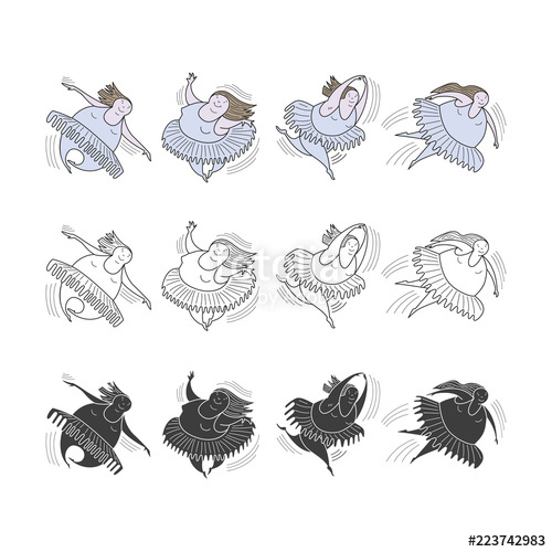 500x500 Ballet Humorous Drawing Stock Image And Royalty Free Vector - Humorous Drawing