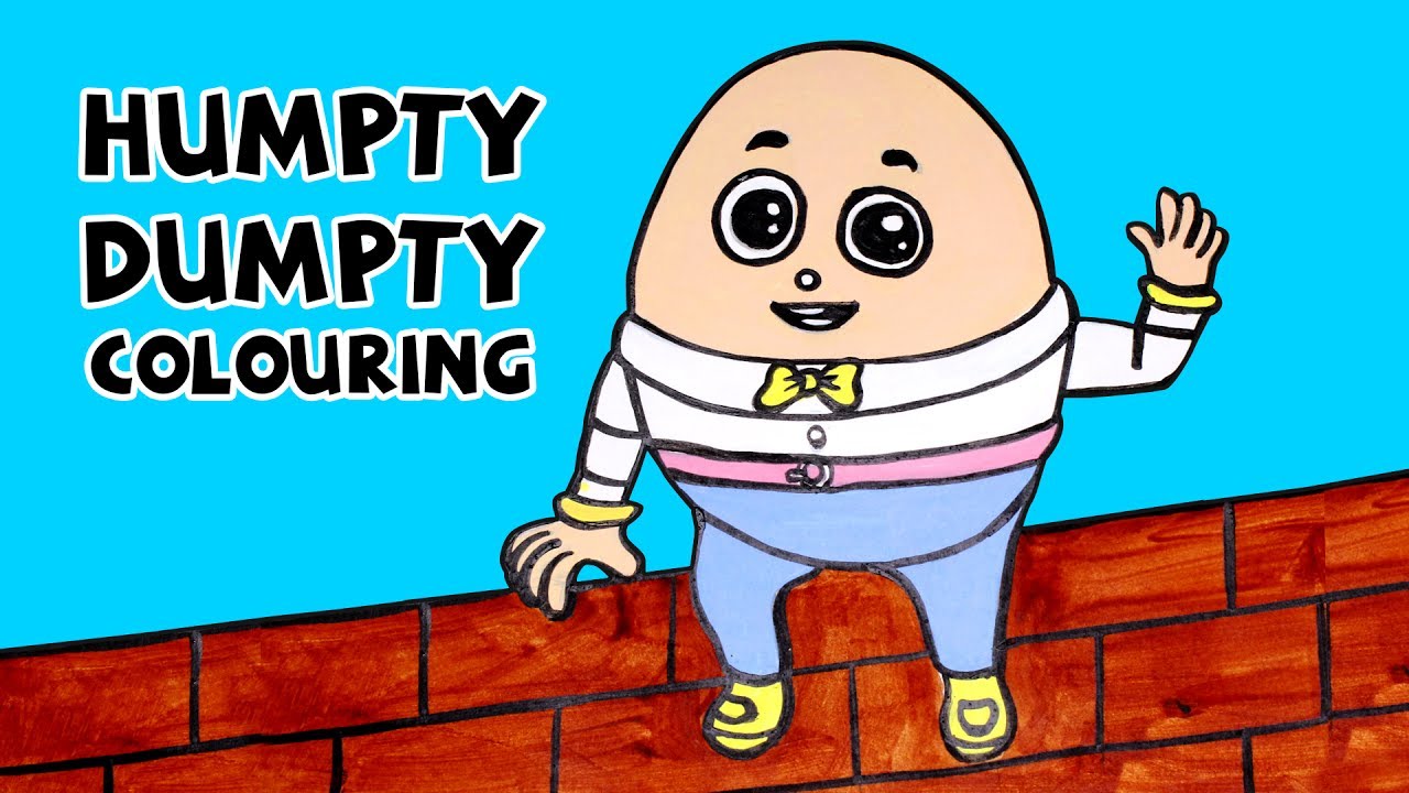 1280x720 How To Draw And Color Humpty Dumpty Learn Colors Coloring Book - Humpty Dumpty Drawing