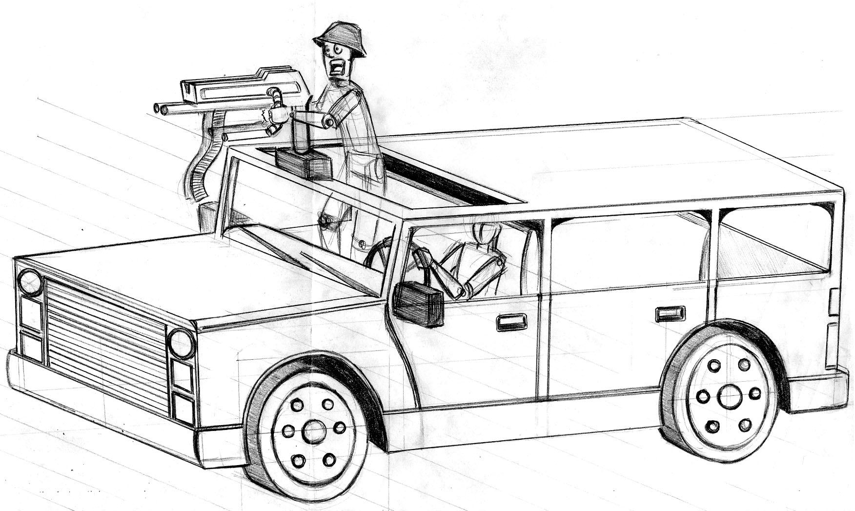1752x1047 drawings and sketches logan foster - Humvee Drawing