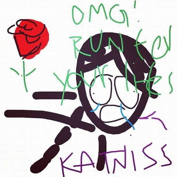 612x612 Hunger Games' On Draw Something Iphone Game Users Try To Draw - Hunger Drawing