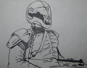 300x235 A Basic Guide To Drawing A Peacekeeper From The Hunger Games - Hunger Drawing