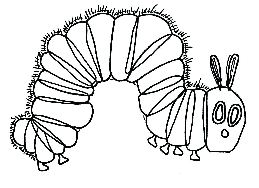 1024x744 hungry caterpillar coloring printable get this the very - Hungry Caterpillar Drawing