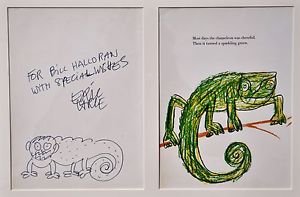300x197 eric carle original drawing the mixed up chameleon - Hungry Caterpillar Drawing