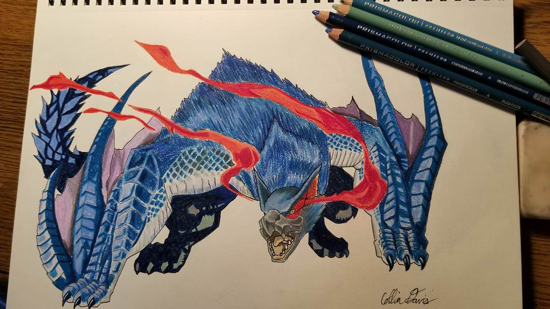 1080x608 finished my first monster hunter drawing in time for monster - Hunter Drawing