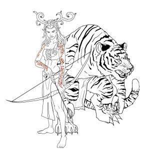 302x302 how to draw a hunter, step - Hunter Drawing