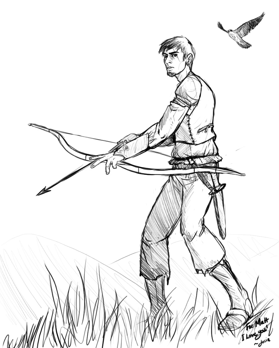 900x1125 hunter drawing, pencil, sketch, colorful, realistic art images - Hunter Drawing