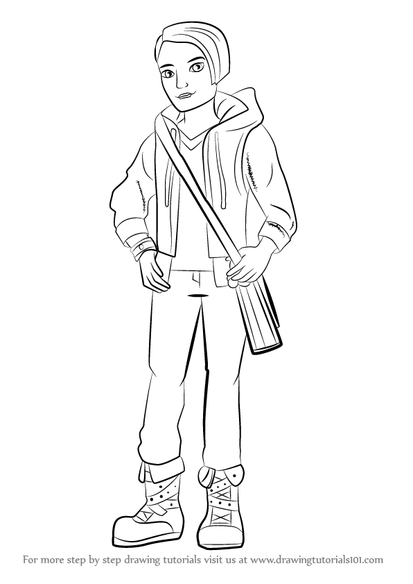 596x842 learn how to draw hunter huntsman from ever after high - Hunter Drawing