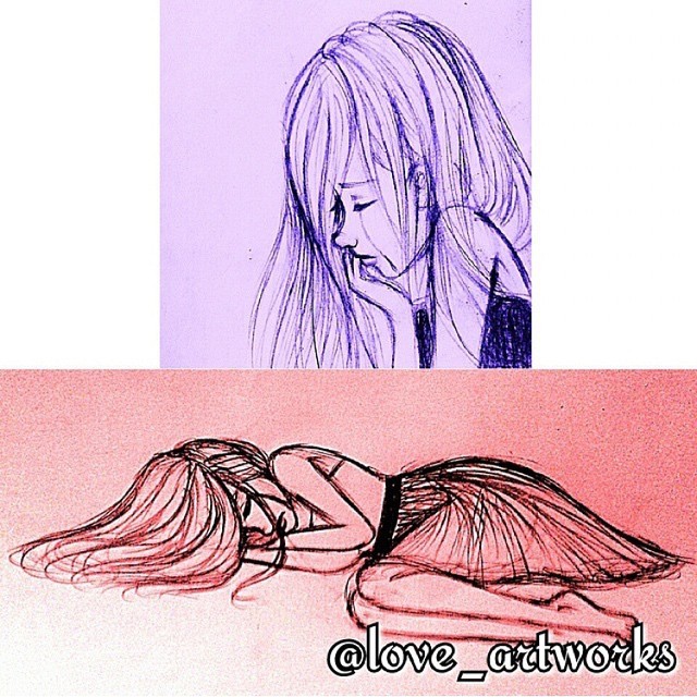 640x640 It's Okay Not To Be Okay Drawings - Hurt Drawings