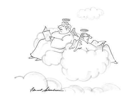 473x355 husband wife angels sit on cloud in the shape of love seat - Husband And Wife Drawing