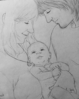 320x402 my husband does so much for me and my daughter, aranea, so this - Husband And Wife Drawing