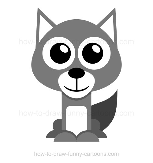 500x533 How To Draw A Husky - Husky Cartoon Drawing