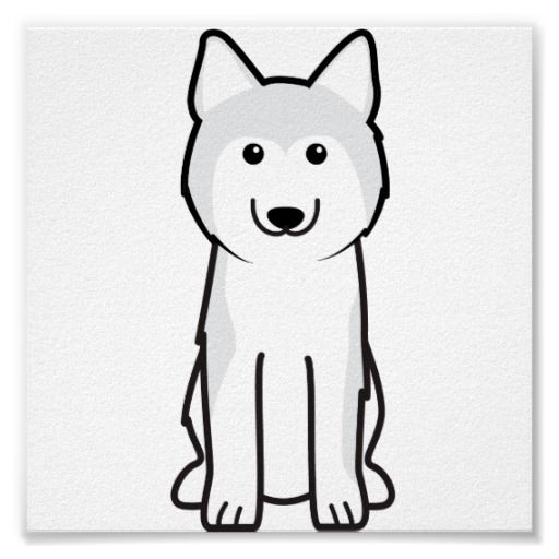 512x512 siberian husky dog cartoon poster siberian husky - Husky Cartoon Drawing