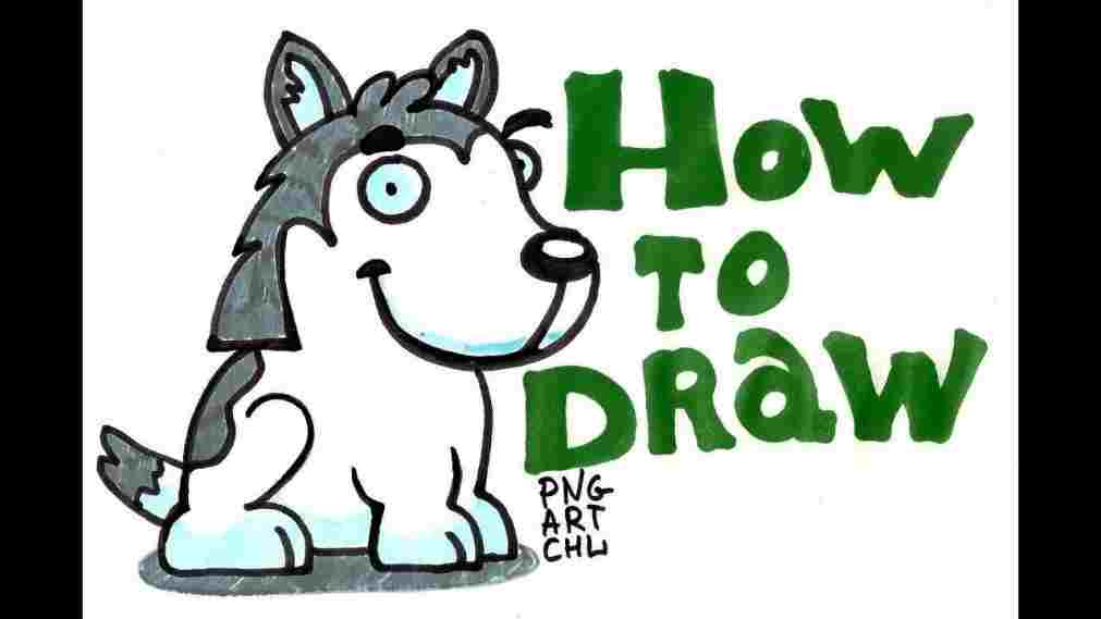 1011x569 Husky Cartoon Drawing - Husky Cartoon Drawing