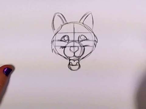 480x361 How To Draw A Husky - Husky Drawing Easy