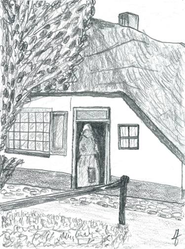 375x504 Old Hut Drawing - Hut Drawing