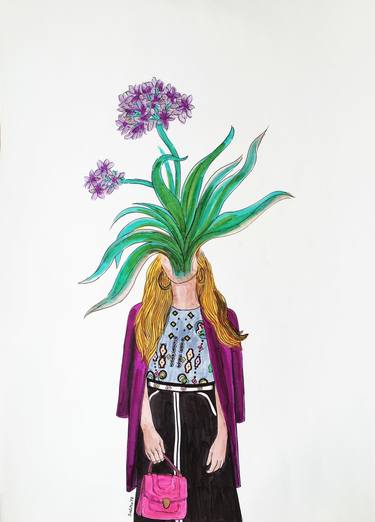 375x522 Hyacinth Drawing - Hyacinth Drawing