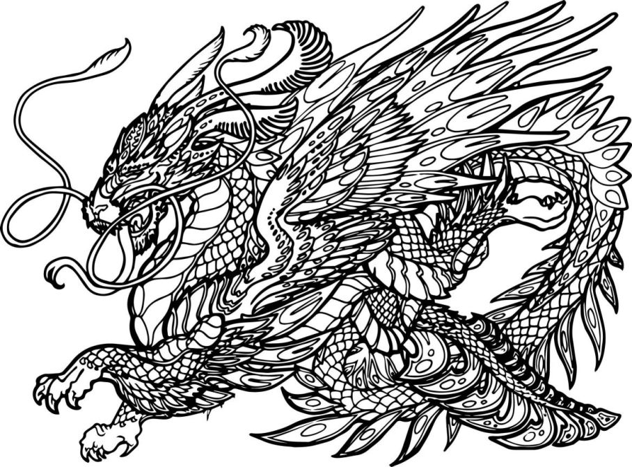 908x671 dragon hydra - Hydra Dragon Drawing