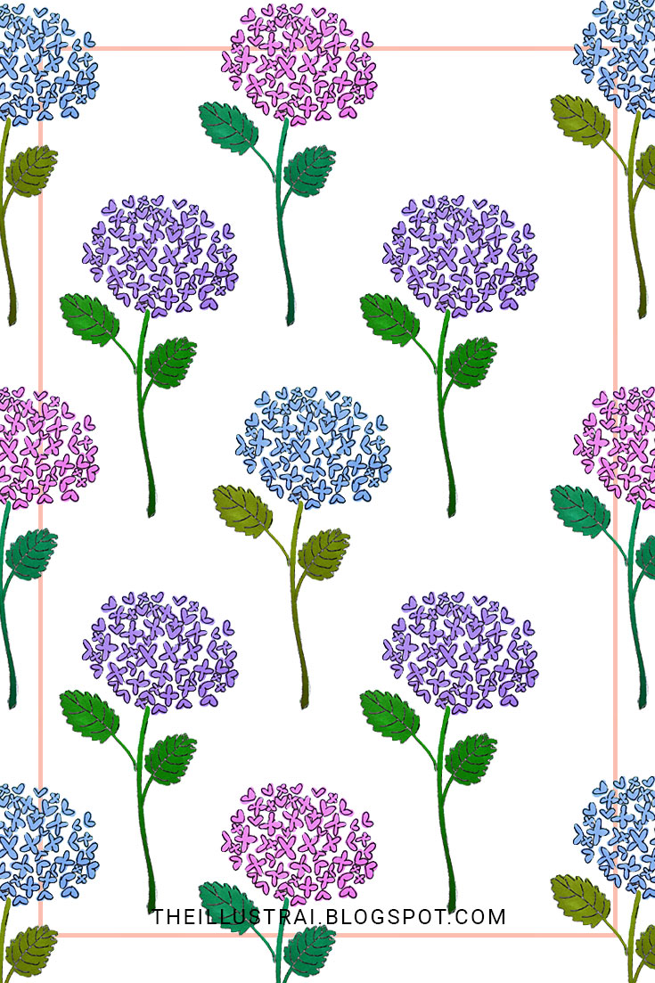 735x1103 How To Draw A Hydrangea - Hydrangea Drawing