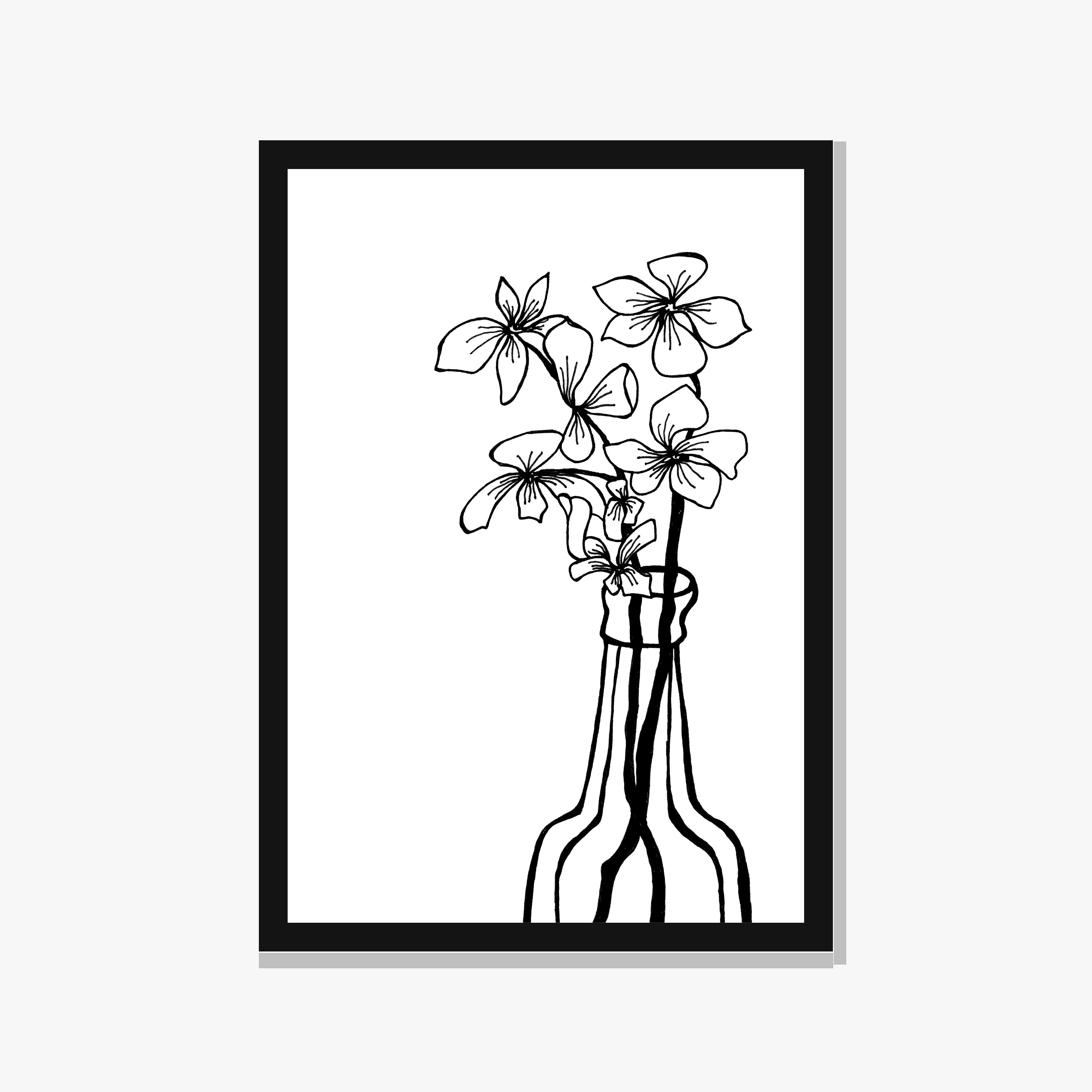 3000x3000 Printable Hydrangea Drawing Black And White Flower Print Etsy - Hydrangea Drawing