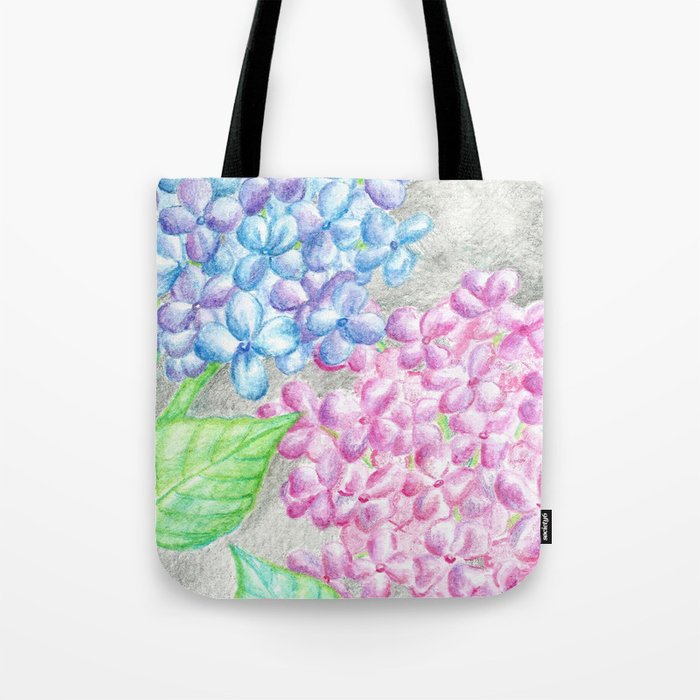 700x700 flower drawing, watercolor painting, hydrangea tote bag - Hydrangea Flower Drawing
