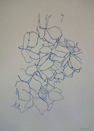 375x519 Hydrangea Drawing On Grey Drawing - Hydrangea Line Drawing