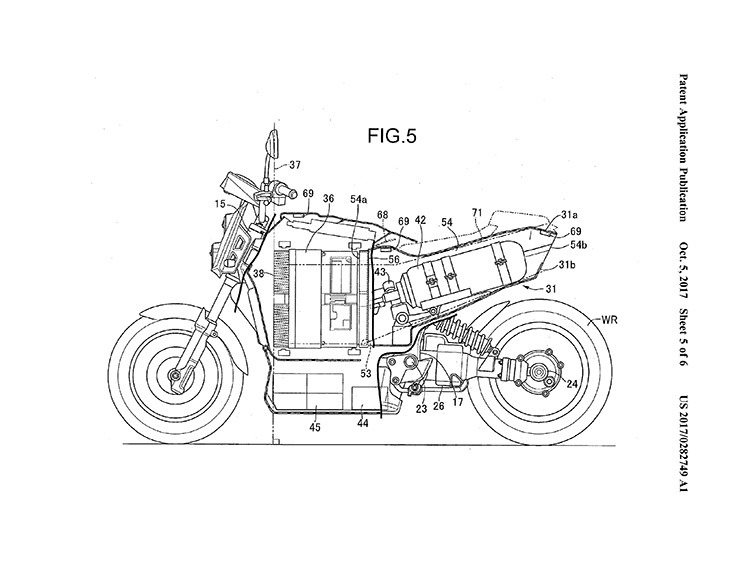 740x574 leaked honda patent drawings show hydrogen fuel cell motorcycle - Hydrogen Drawing