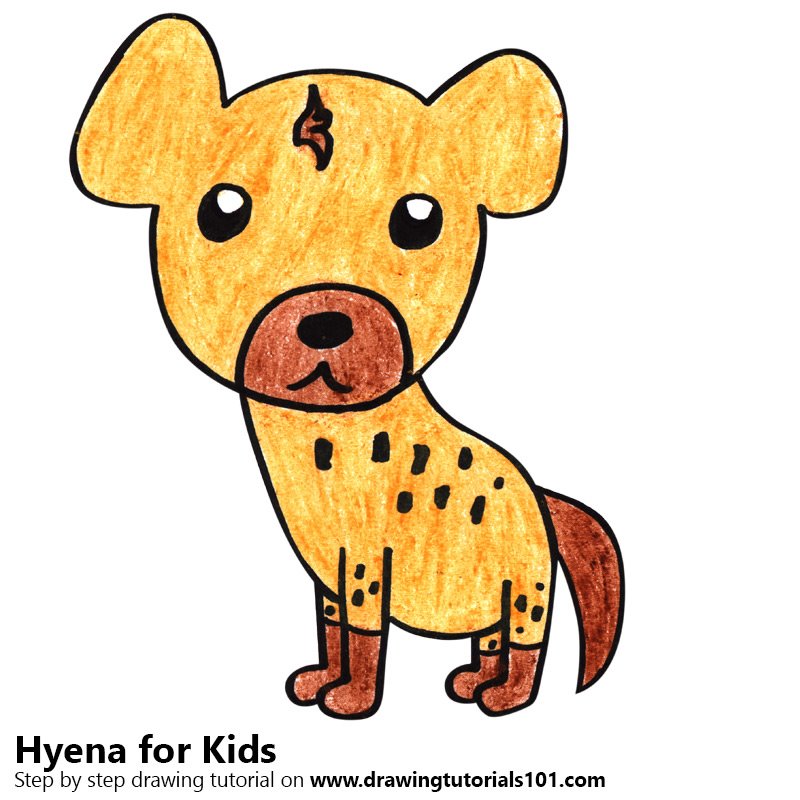 800x800 Learn How To Draw A Hyena For Kids - Hyena Drawing